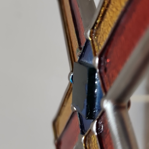 Stained glass hand crafted cross sun catcher - Picture 11 of 12